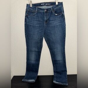 Old Navy Women's Curvy Mid Rise Dark Blue Jeans